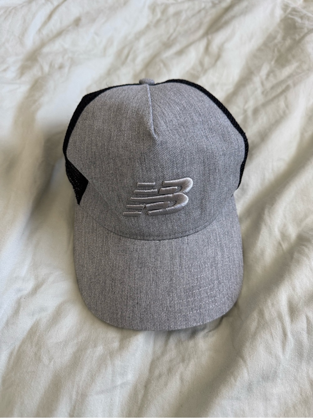 New Balance Grey & Black Mesh Baseball Cap